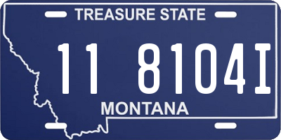MT license plate 118104I