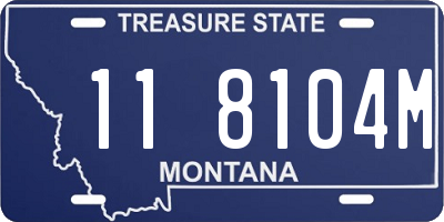 MT license plate 118104M