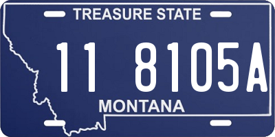 MT license plate 118105A