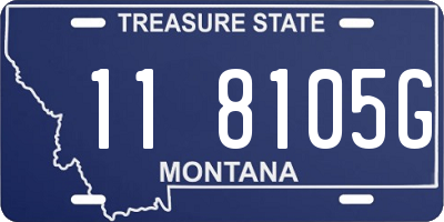 MT license plate 118105G