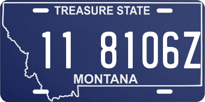 MT license plate 118106Z