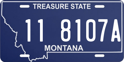 MT license plate 118107A
