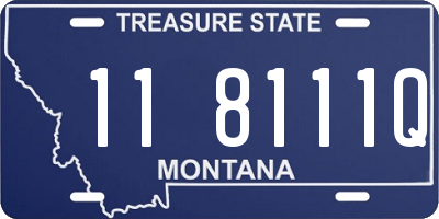MT license plate 118111Q
