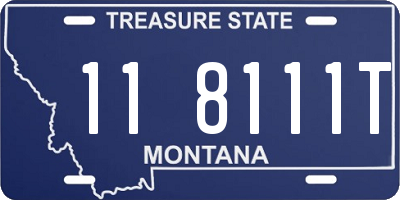 MT license plate 118111T