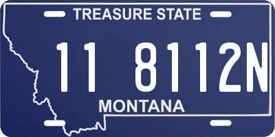 MT license plate 118112N