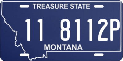 MT license plate 118112P