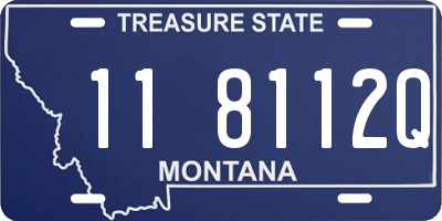MT license plate 118112Q