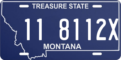 MT license plate 118112X