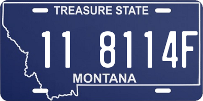 MT license plate 118114F