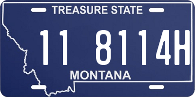 MT license plate 118114H