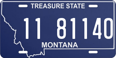 MT license plate 118114O