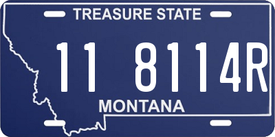 MT license plate 118114R