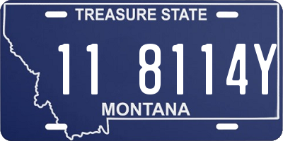 MT license plate 118114Y