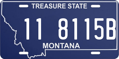 MT license plate 118115B