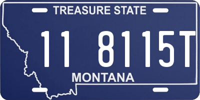 MT license plate 118115T