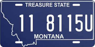 MT license plate 118115U