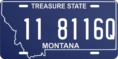 MT license plate 118116Q