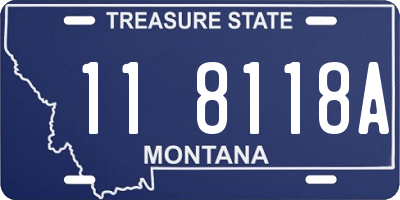 MT license plate 118118A