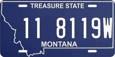 MT license plate 118119W