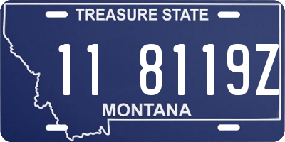 MT license plate 118119Z