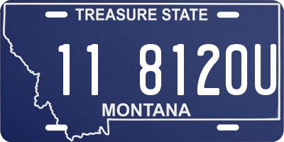 MT license plate 118120U