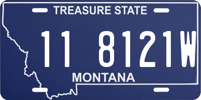 MT license plate 118121W