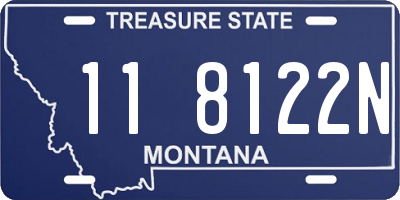 MT license plate 118122N