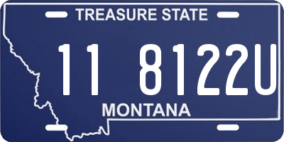 MT license plate 118122U
