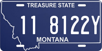 MT license plate 118122Y