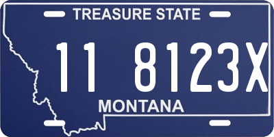 MT license plate 118123X