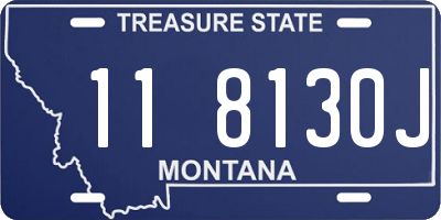 MT license plate 118130J