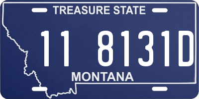 MT license plate 118131D