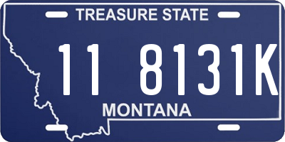 MT license plate 118131K