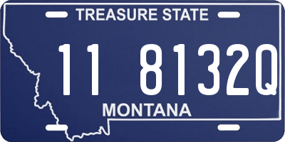 MT license plate 118132Q