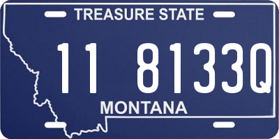 MT license plate 118133Q