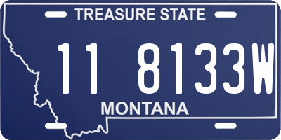 MT license plate 118133W