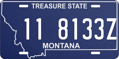 MT license plate 118133Z