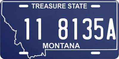MT license plate 118135A