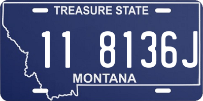 MT license plate 118136J