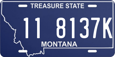 MT license plate 118137K