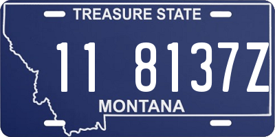 MT license plate 118137Z