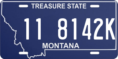 MT license plate 118142K