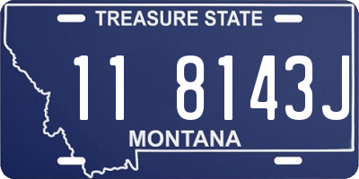 MT license plate 118143J
