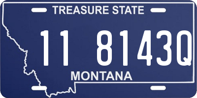 MT license plate 118143Q