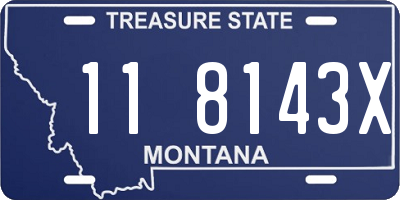 MT license plate 118143X