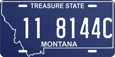 MT license plate 118144C