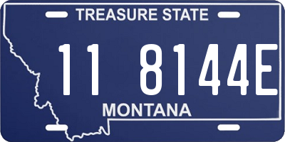 MT license plate 118144E