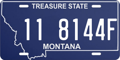 MT license plate 118144F