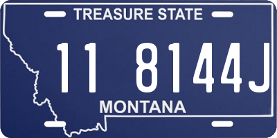MT license plate 118144J