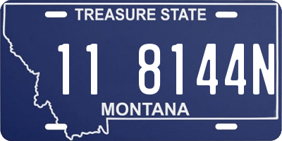 MT license plate 118144N